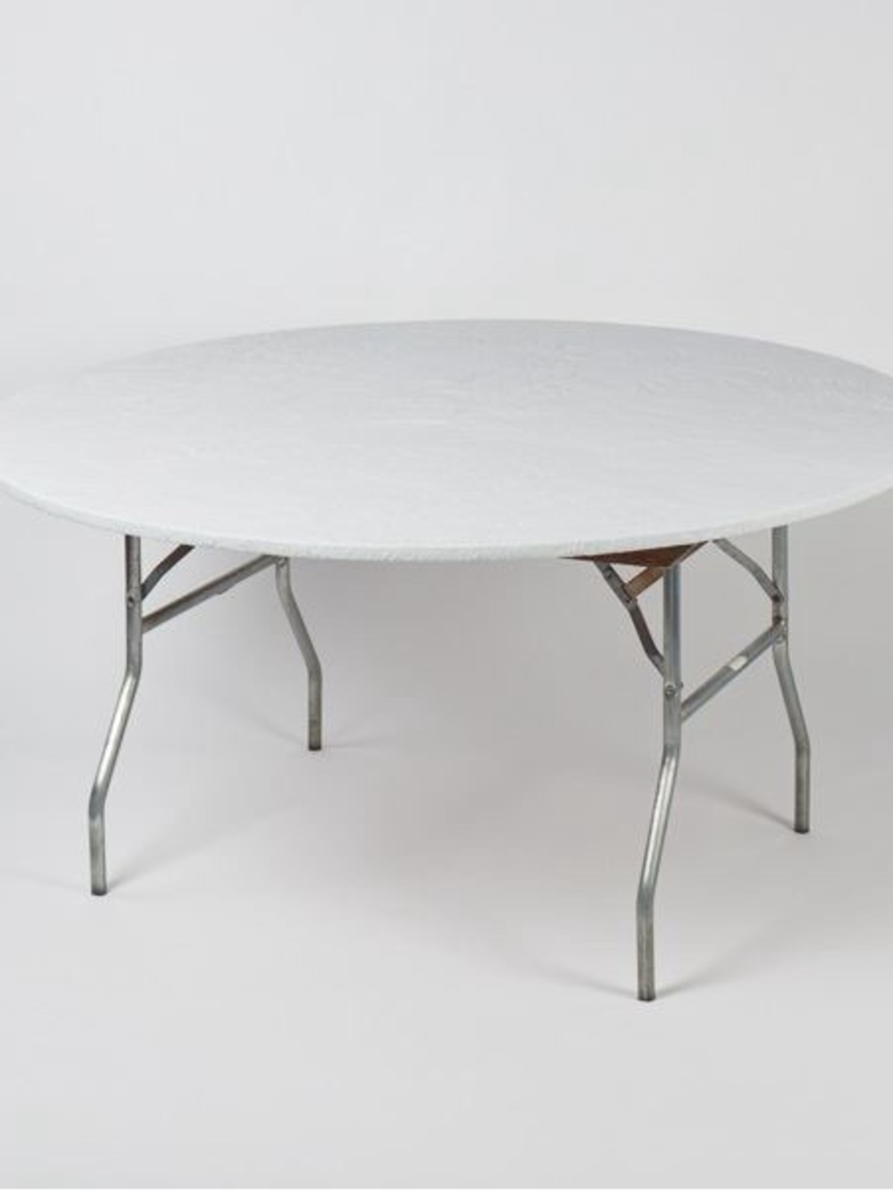 Kwik Covers White Fitted Plastic Tablecloths - 42-48” Round (Pack of 5)